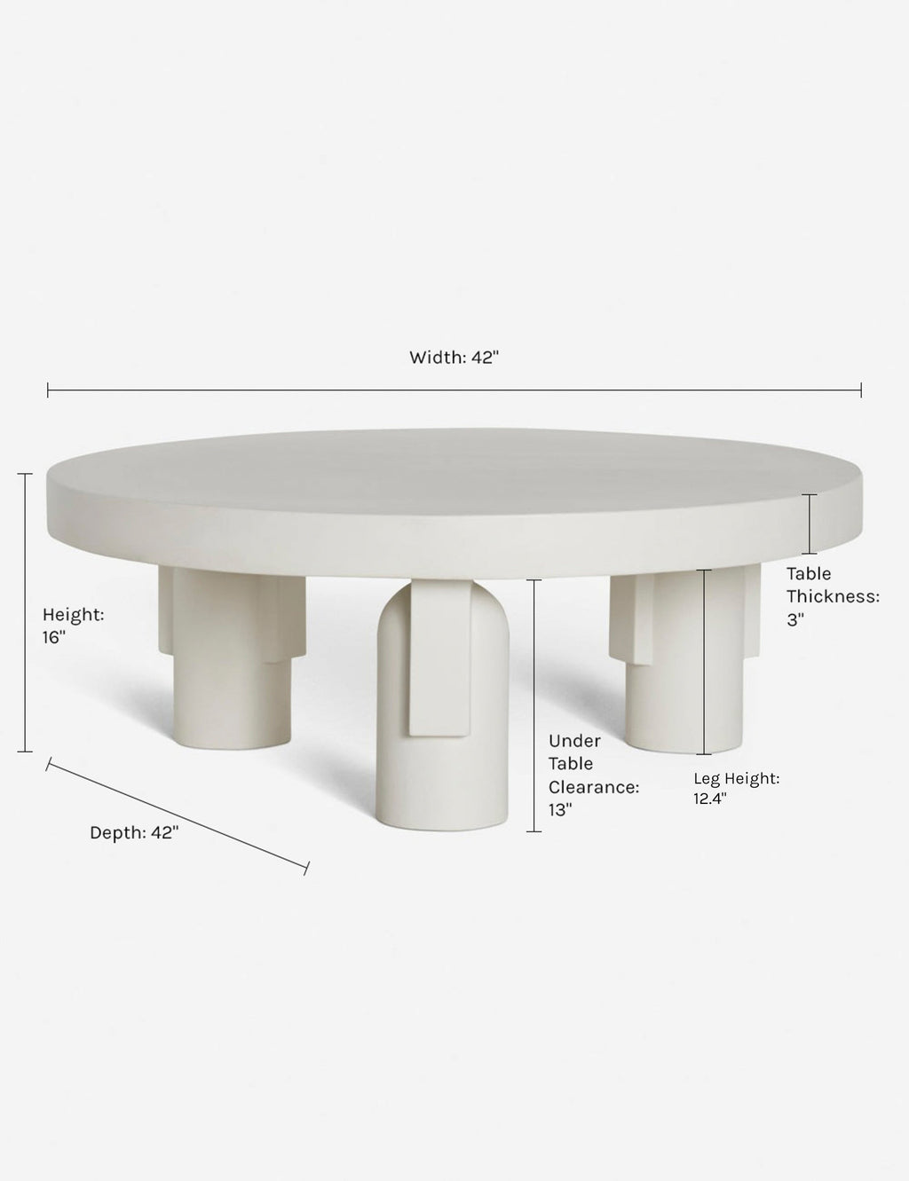 Anja Indoor / Outdoor Round Coffee Table Position 6